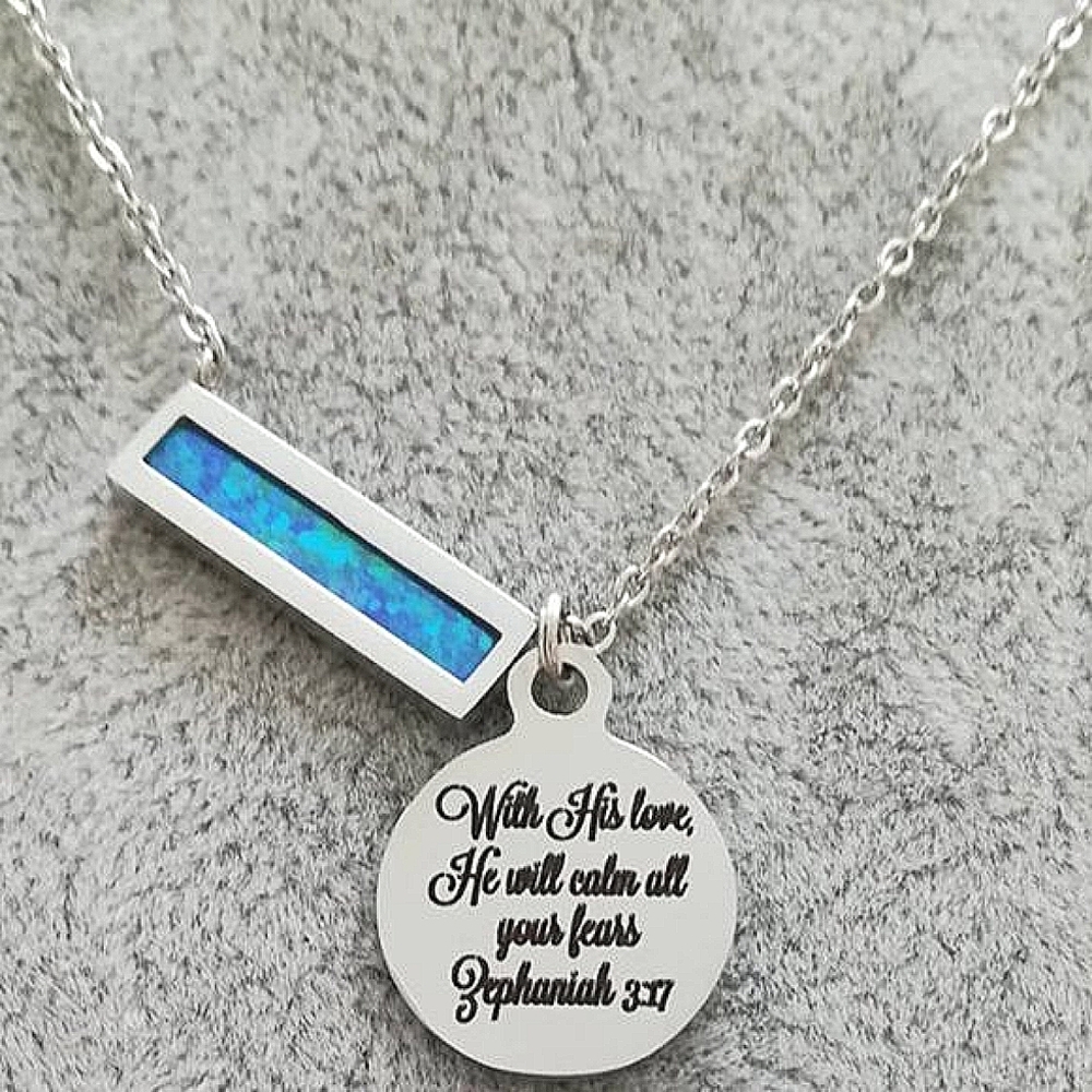 Christian Bible Verse Scripture Necklace